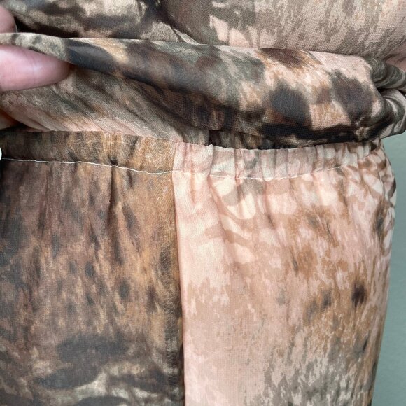 LYS Plus Size 3X Y2K Animal Print Cross Back Cami Slip Dress High-Low Hem - Picture 5 of 11